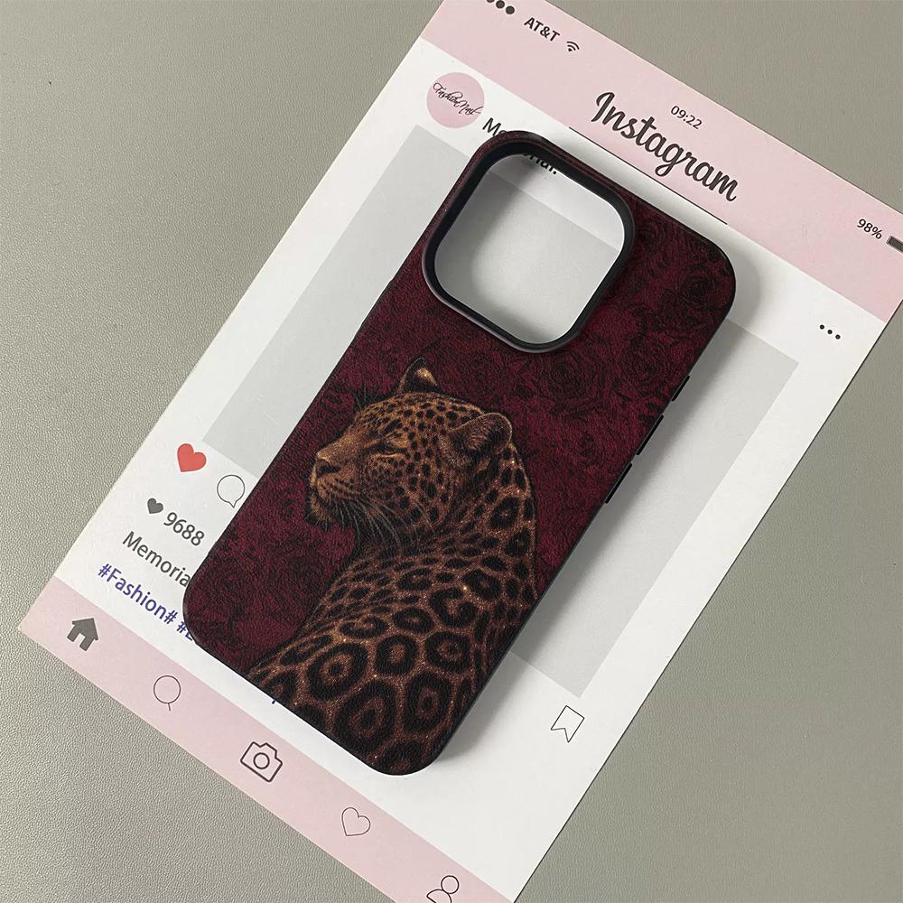 Bloemstruik Cheetah Telefoonhoesje Geschikt Voor IPhone 17 Pro Max Air 16 15 Plus 14 13 12 11 Hoesje Cover Funda Voor IPhone 16 Plus
