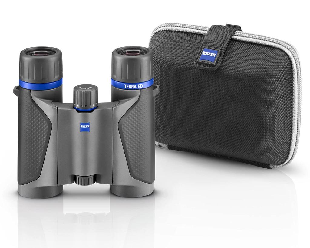 Zeiss Binoculars Terra ED Pocket 10x25 Roof Prism Type 10x 25mm Aperture ED Lens Tough Compact Fully Waterproof Gray 653948 &