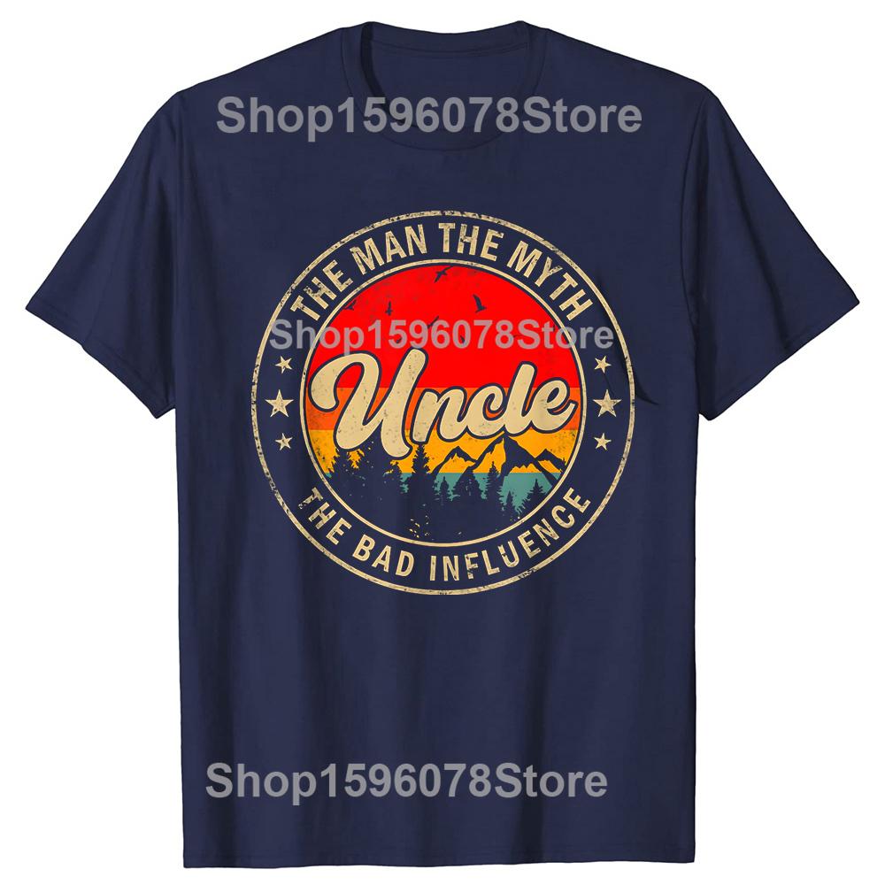 

Uncle The Unisex The Myth The Bad Influence for Papa Grandpa Tshirts Print Loose Oversized Streetwear Hip Hop Unisex T Shirt S
