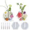 DIY Craft Resin Silicone Mold 2-in-1 Test Tube Water Planting Vase Template for Art Decoration House Accs Casting