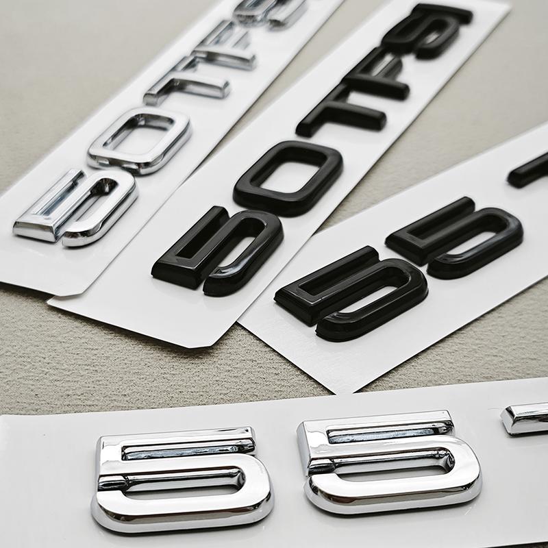 For q2 A6 A7 A8 Q7 Q8 Horch Exterior Accessories Car Letters ABS Chrome Black Logo 50 TFSI 55 TFSI Rear Trunk Badge Emblem