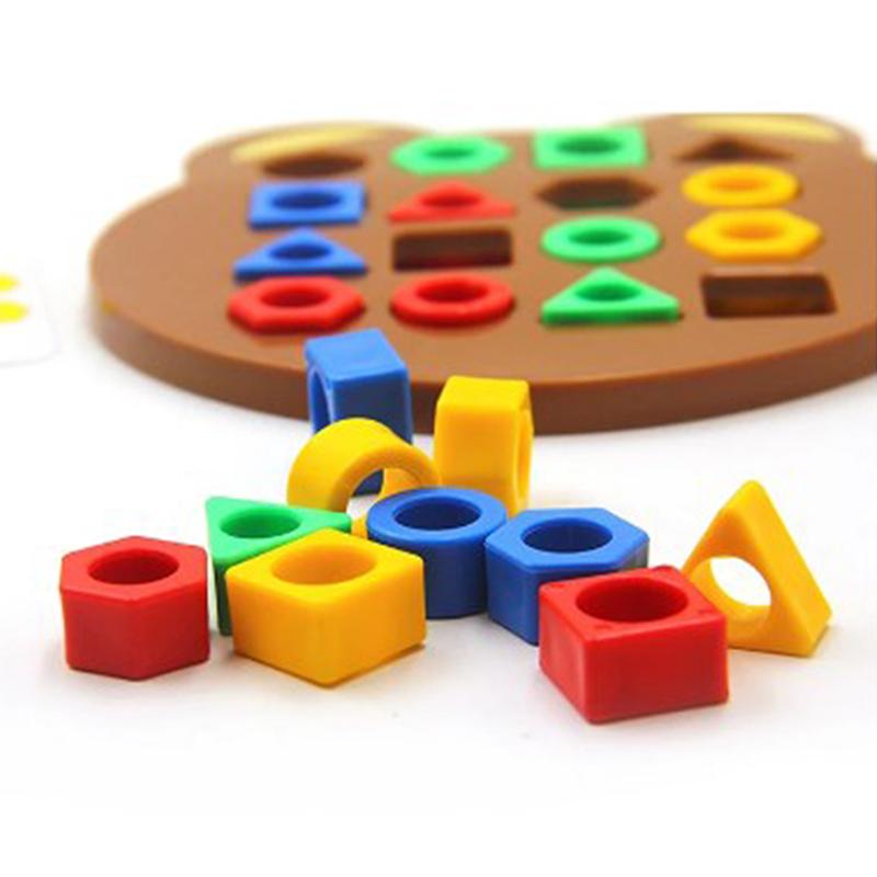 Children Puzzles Geometric Shape Quick Matching Boardpuzzles Learning Games Toy