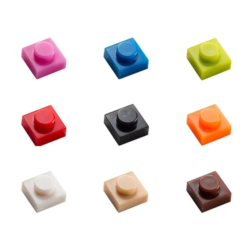 Non-Toxic 200Pcs Diy Building Blocks Thin Figures Bricks 1X1 Dots 21Color Educational Creative Size Compatible With 3024 Toys For Children