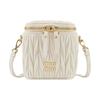 Steppung Abnehmbarer Verstellbarer Schultergurt Reißverschluss Gesteppt Lammleder Mini Umhängetasche Damen Taschen Weiß 5NR018-2FPP-F0009
