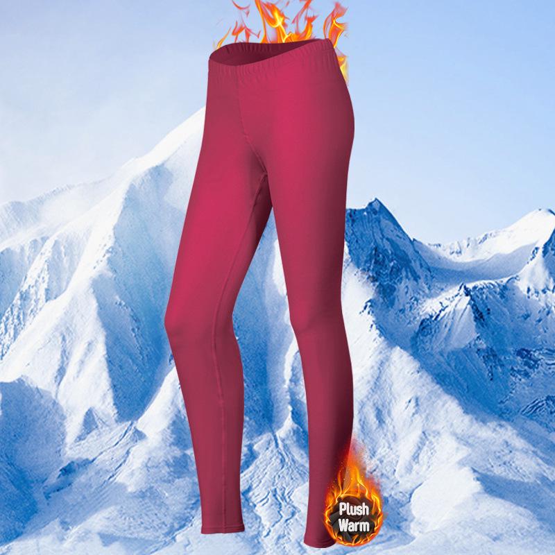 Women's Fleece-Lined Quick-Dry Warm Set: Long-Sleeved Top and Pants for Home & Outdoor Autumn/Winter Fitness