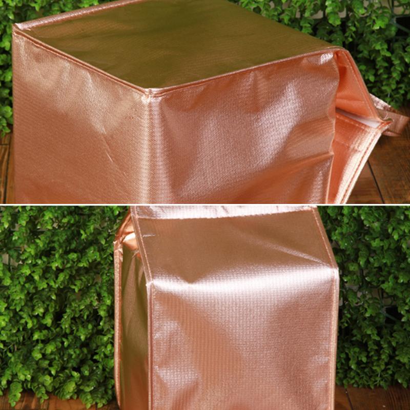 Multi Purpose Aluminum Foil Insulated Ice Bag Thermal Food Storage Tote Waterproof for Beach Picnic Hiking Grocery Use