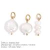 EManco DIY Imitation Pearl Pendants Stainless Steel Charms Gold Plated Jewelry Making Accessories Freshwater Pearl Charm