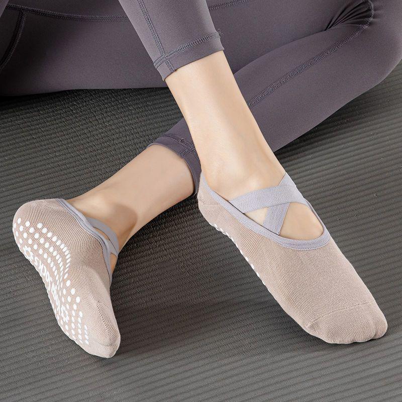 Yoga Socks For Women Nylon Pure Cotton Non Slip Section Bandage Sports Ballet Dance Sock Moisture Absorption Perspiration