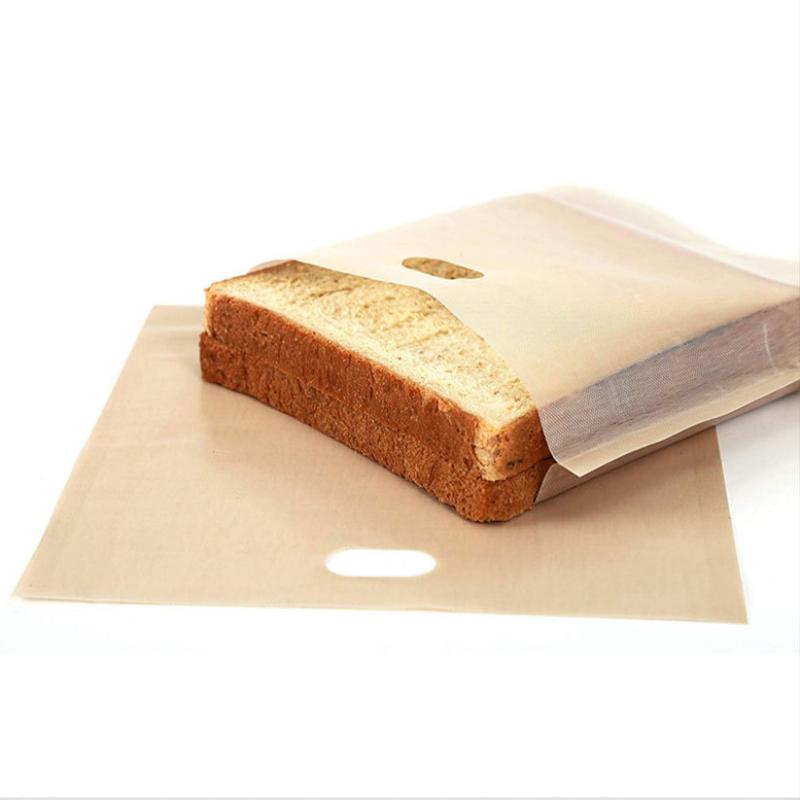 4Pcs/Set Reusable Toaster Bag Non Stick Bread Bag Sandwich Bags Fiberglass Toast Microwave Heating Pastry Tools