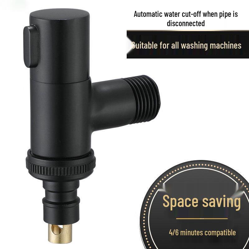 Copper Ultra-Short Washing Machine Faucet with Auto Stop