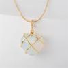 No Ip Pink Crystal Heart Pendant Necklace With Waterdrop Design For Girls And Friends