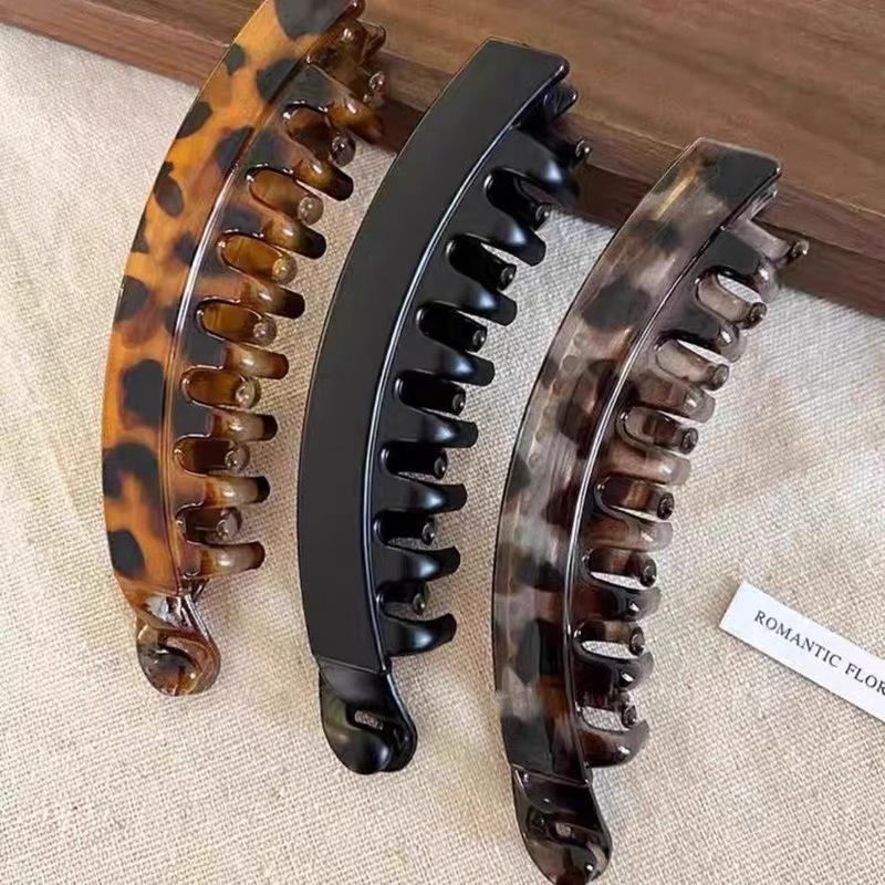 Non Slip Banana Claw Clips For Women Leopard Print Large Banana Clip For Thick Barrettes Ponytail Hairgrip Hair Accessories Gift
