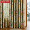 1PC Nuan Series European Pastoral Style Printed Colorful Curtains Full Blackout Curtains for Bedroom Living Room Balcony Window for Home Decor