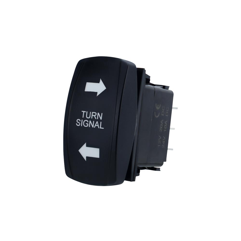 Turn Signal Rocker Switch w/ Flasher For ATV UTV Off-Road Pickup Boat Motorcycle