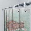 Watercolor Sea Turtle Shower Curtain Waterproof Home Decor Soft Fabric Bathroom Decorations Green White