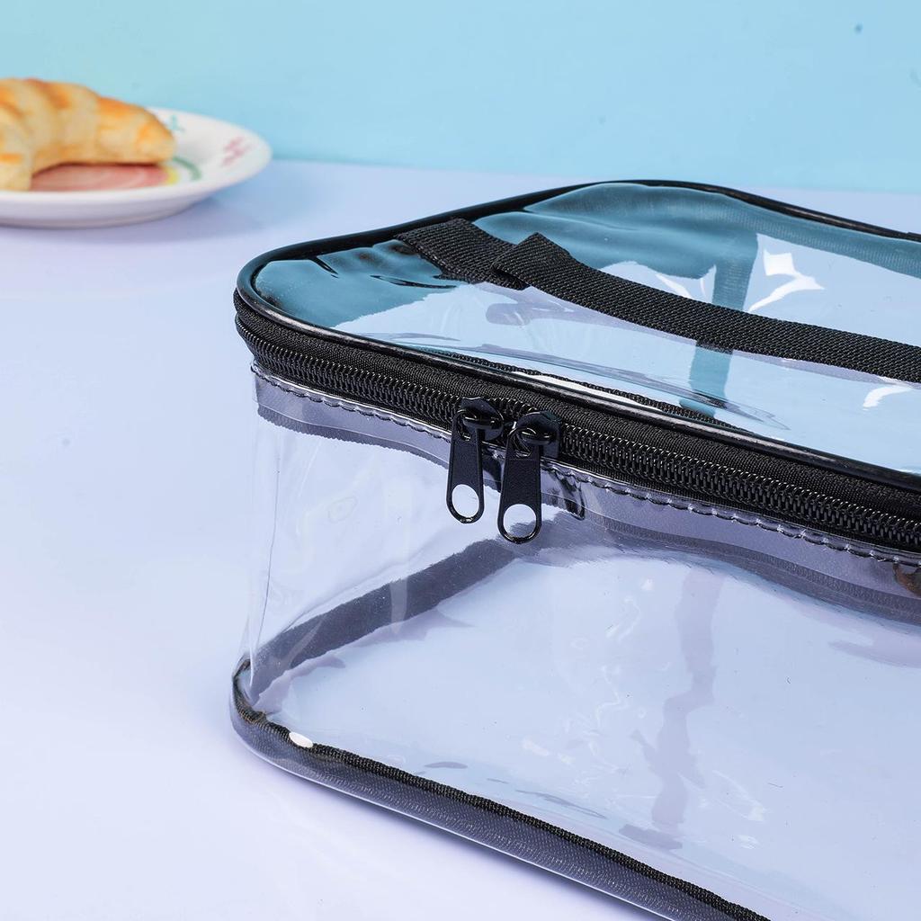 Large Capacity Waterproof PVC Transparent Makeup & Toiletry Bag with Zipper