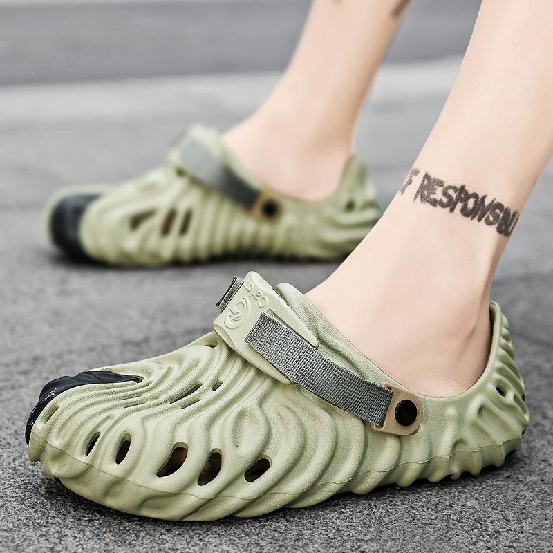 Herren Sandalen mit dicker Sohle Sommer Outdoor Sport Weicher Boden Strandschuhe Eva Material Bequem Lässig Paar Stil Sandalen