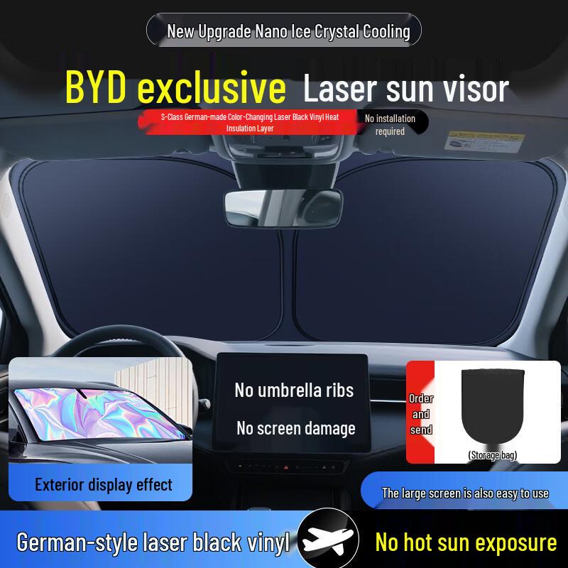 BYD Car Windshield Sunshade for Qin, Song, Yuan, Han, Seal, Seagull & Dolphin Models