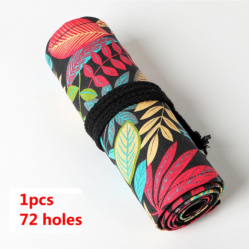 

12/24/36/48/72 отверстия цветной тканевый пенал канцелярские принадлежности косметический мешок для хранения карандашей рулон карандашей школьные принадлежности 72 holes