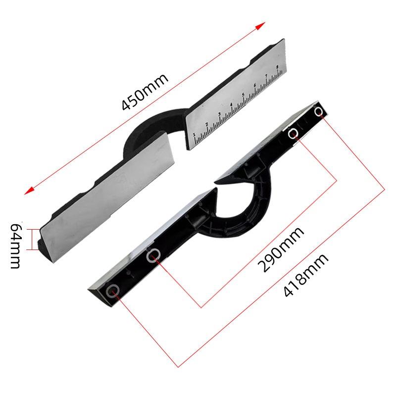 Aluminium Gusseisen Schneidemaschine Leitblech 450mm Gesamtlänge Konzipiert für Stabile Unterstützung Beim Präzisionssägen