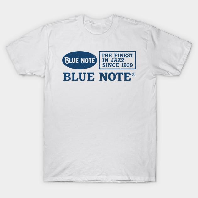 

Men Black Print T-shirt Blue Note Record Label Vintage Shirt No-Cut Transfer Paper Print Cotton Tshirt 4XL білий