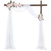 Wedding Gauze Curtain, Mori Lawn Outdoor Arch Decoration Hanging Curtain, Wedding Arrangement Cloth Curtain Pearl Chiffon Curtain