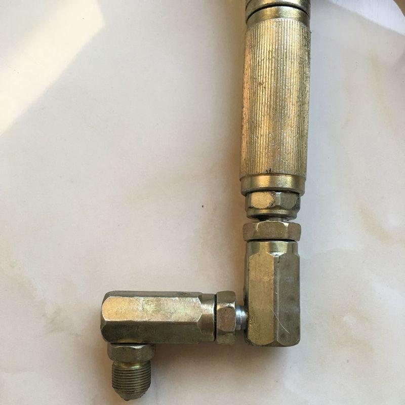 Pneumatic Universal Grease Gun Head with High-Pressure Straight Handle and Fine Thread