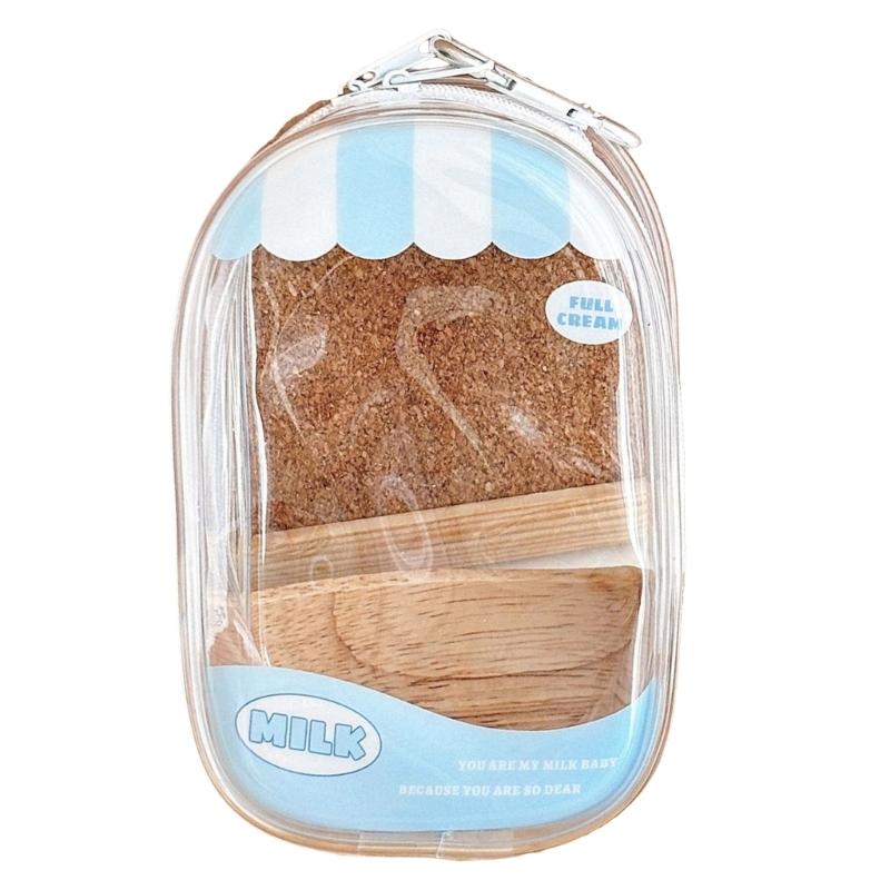 Transparent PVC Keychain Doll Storage Pouch For Mini Figures Toys School Accessories Kids Teens Travel Organizer