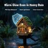Solar Resin Garden Stake Lights Mushroom House Shaped Outdoor Waterproof Landscape Decorative Lawn Lamps for Yard Pathway