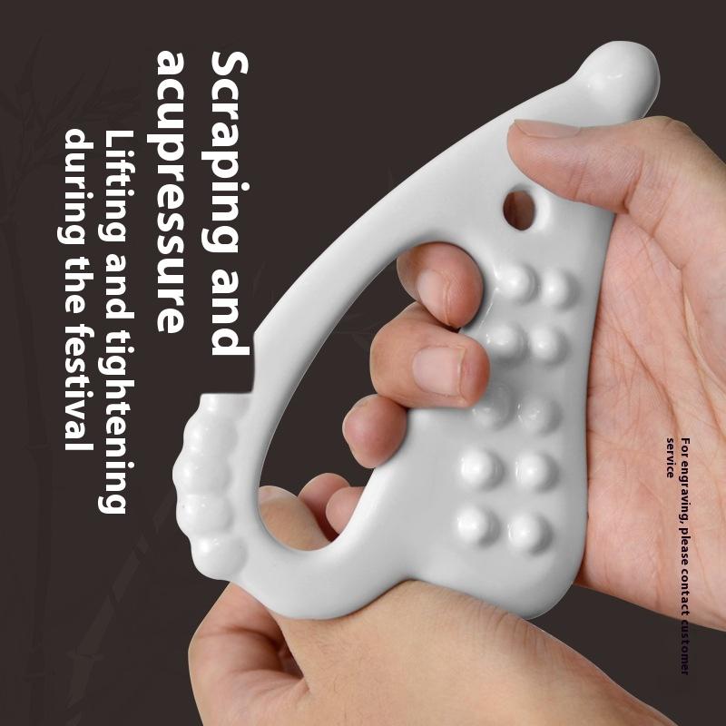 Ceramic Guasha Soard Skin Scraping Tools Face Massager Lift Acupoint Massager Whole Body Relax Body Meridian Scraper Beauty Tool