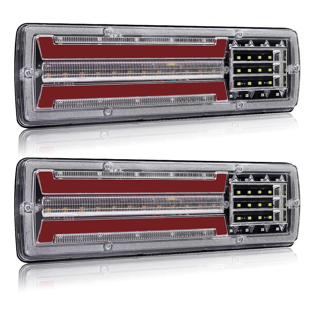 Ygmylandbb LED Trailer Tail Truck Tail Sequential Flow Tail Lights with Turn Reverse and Running Light for and Set Lights, Lights, Signal, Parking,