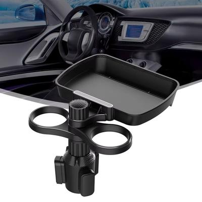 360° Rotation Car Dual Cup Holder Multifunctional Car Organizer Holder Universal Auto Food Tray