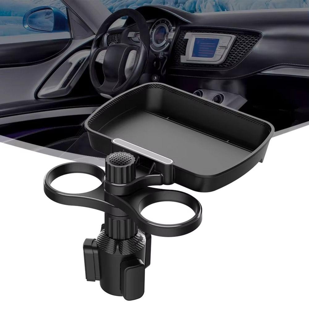 360° Rotation Auto Food Tray Multifunctional Car Seat Cup Holder New Car Dual Cup Holder