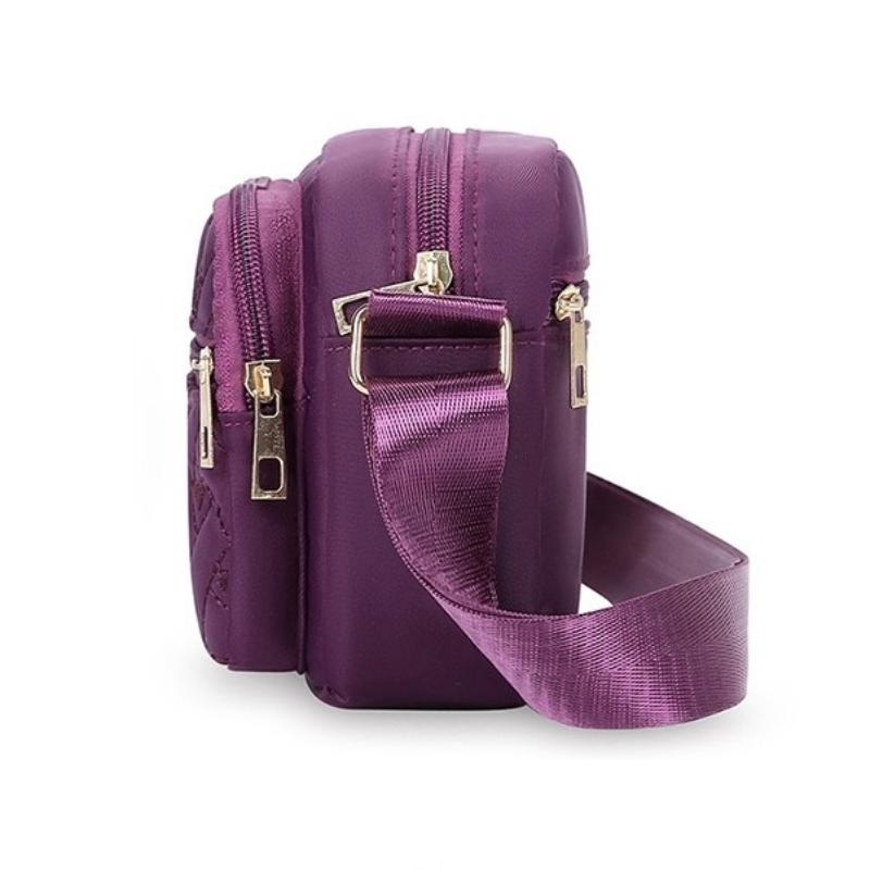Women Casual Shoulder Bag Multi Pocket Oxford Crossbody Fashion Handbag for Shopping and Commuting