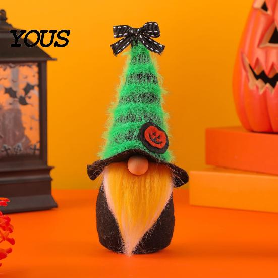 Halloween Party Supplies Gnome Decor, Cute Gradient Ghost Figurine, Faceless Statue Ornaments for Shelf Table, Spooky Ornament Home Office Reusable