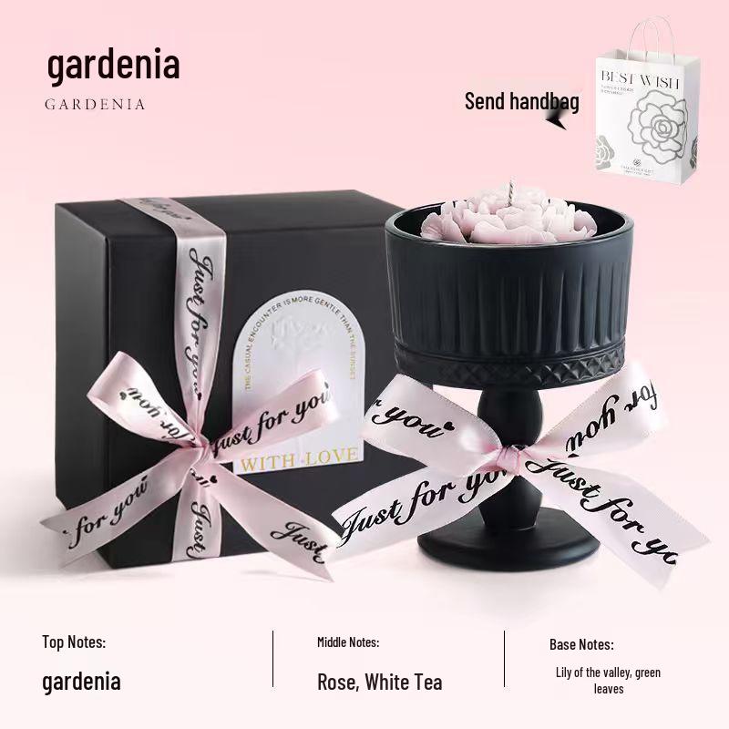 Elegant Camellia Scented Soy Wax Candle Gift Box for Birthdays and Holidays