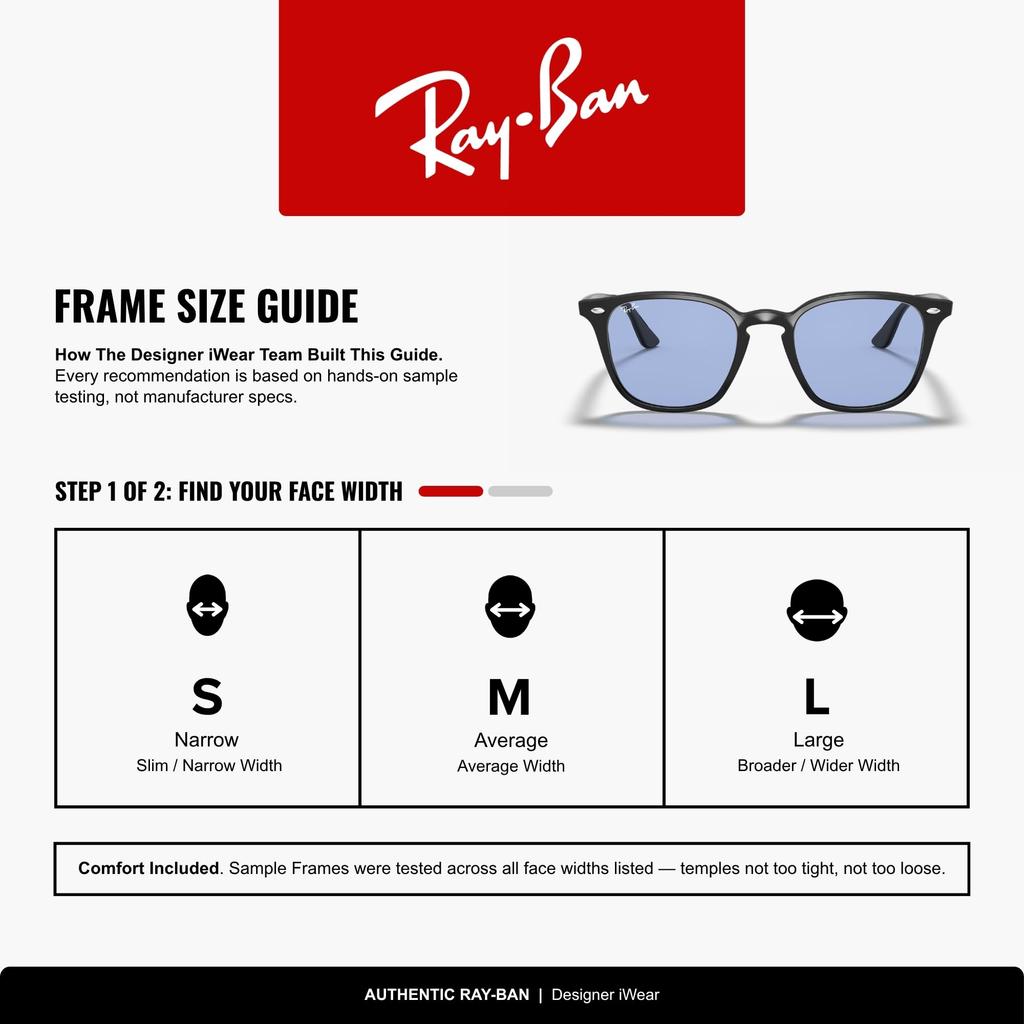 Ray-Ban RB4258F 601/80 52 Sunglasses - Black / Blue Lenses Low Bridge Fit