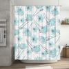 Blue Floral Shower CurtainModern Stylish Decor for Your Bathroom Water Repellent Fabric (White)