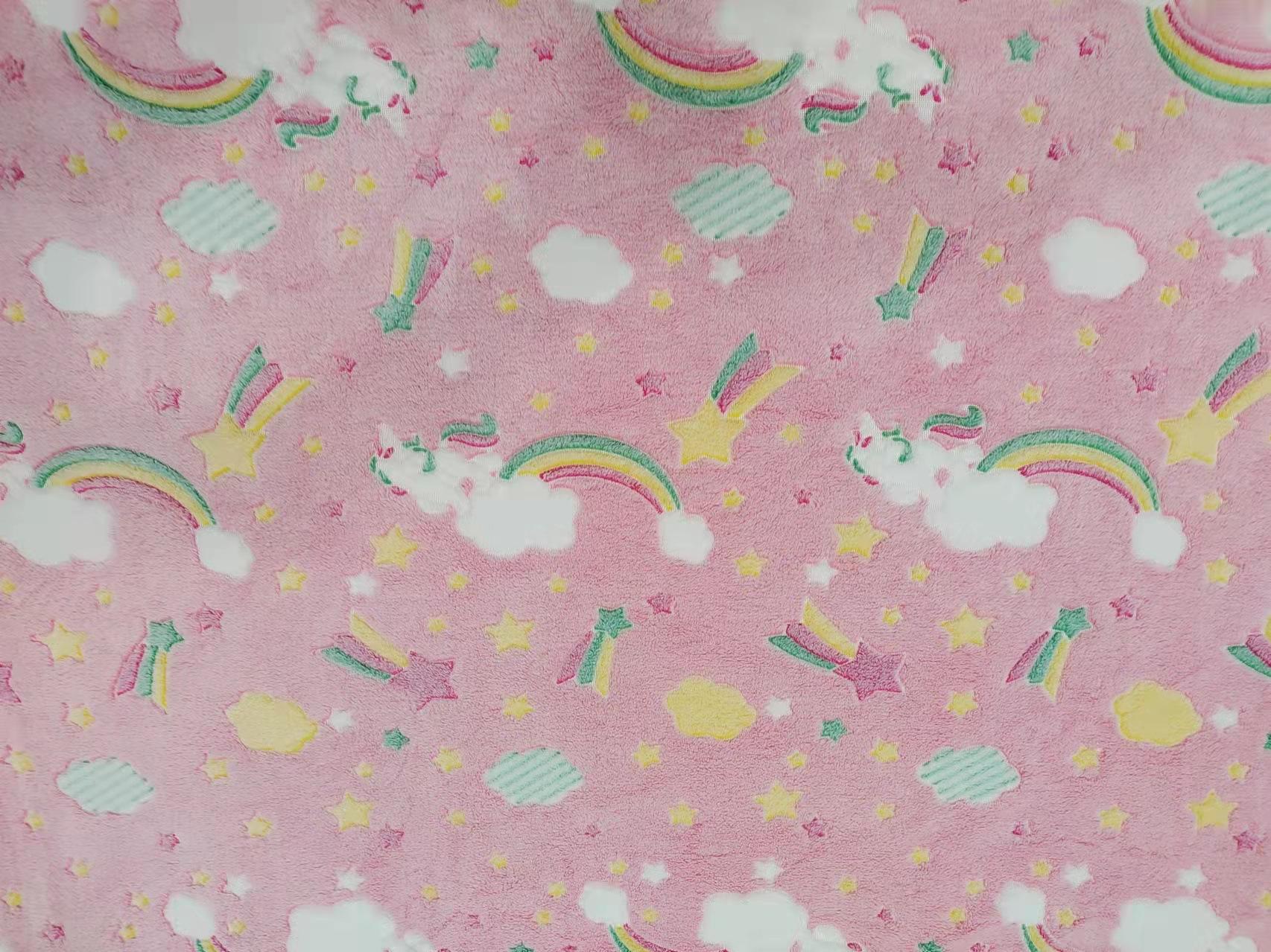 

100x155cm Luminous Flannel Fabric Throw Blanket for Girls Boys Plush Flannel Blanket Christmas Tree Glow in The Dark Super Soft 100x155cm