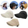 Outdoor UV Protection Hollow Top Sun Hat Foldable Beach Hat Portable Sun Visor Hat for Women