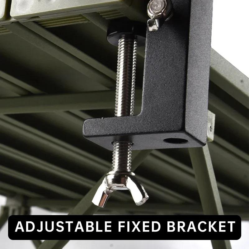 Outdoor Lightweight Aluminum Alloy Storage Rack, 2-layer Camping Table Stand, Picnic and Barbecue Tableware Storage Rack