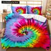 Boho Tie Dye Duvet Cover Set Hippie Bed Sets Blue Purple Colorful Twin Bedding Set Gypsy Queen King Size Polyester Qulit Cover