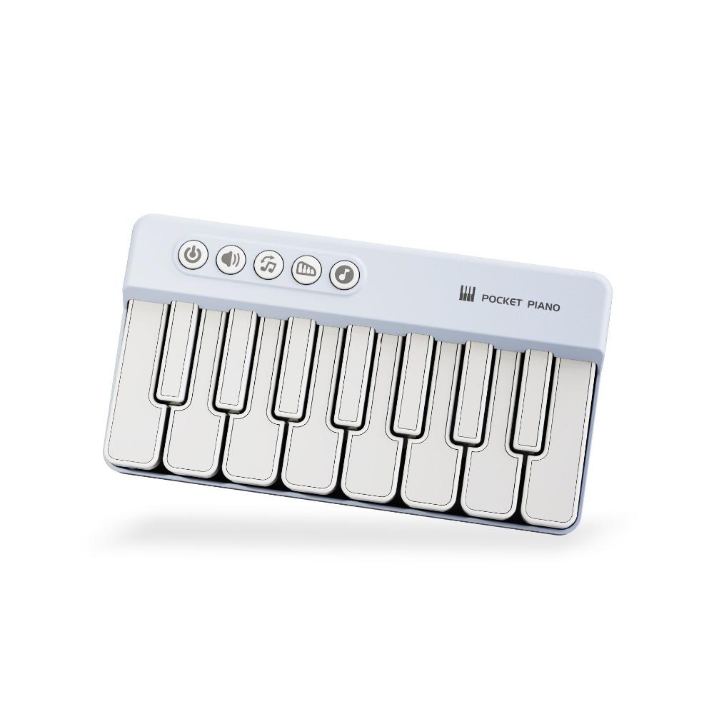 Tragbares Design Lernklavier Tastatur 7 Farben LED Musikinstrument Spielzeug Geburtstagsgeschenk