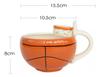 Basketball Pattern Ceramic Mug, 350ml Creative Coffee Tea Cup, Sport Themed Drinking Cup, Gift For Men Basketball Lovers