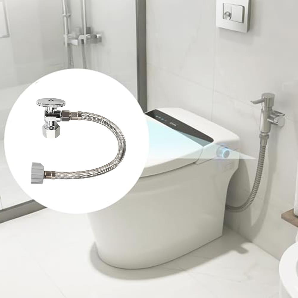 Toilet Hose Kit Inlet Pipe Fit 38 Compression X 78 Ballcock Toilets 12NPT Inlet X 38 Outlet Leak-Proof Connector Shut-Off Valve