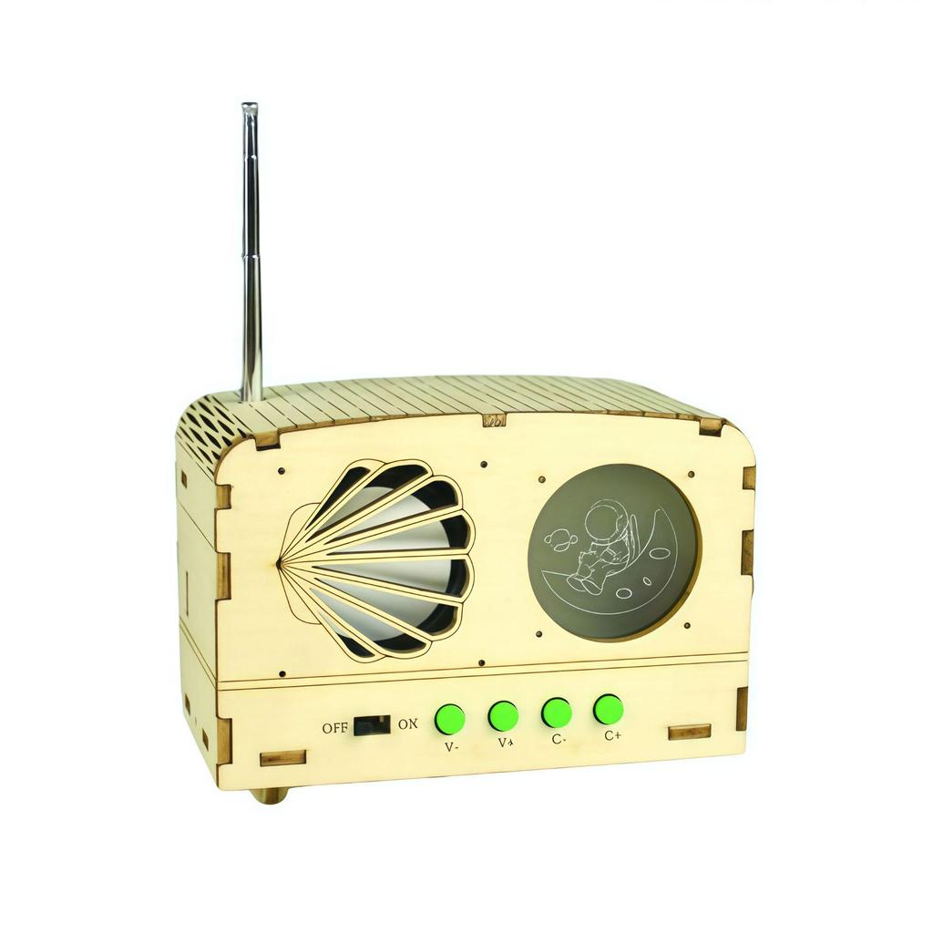 Cross-Border STEM DIY Wooden Radio Kit for Kids - Educational Science Gift