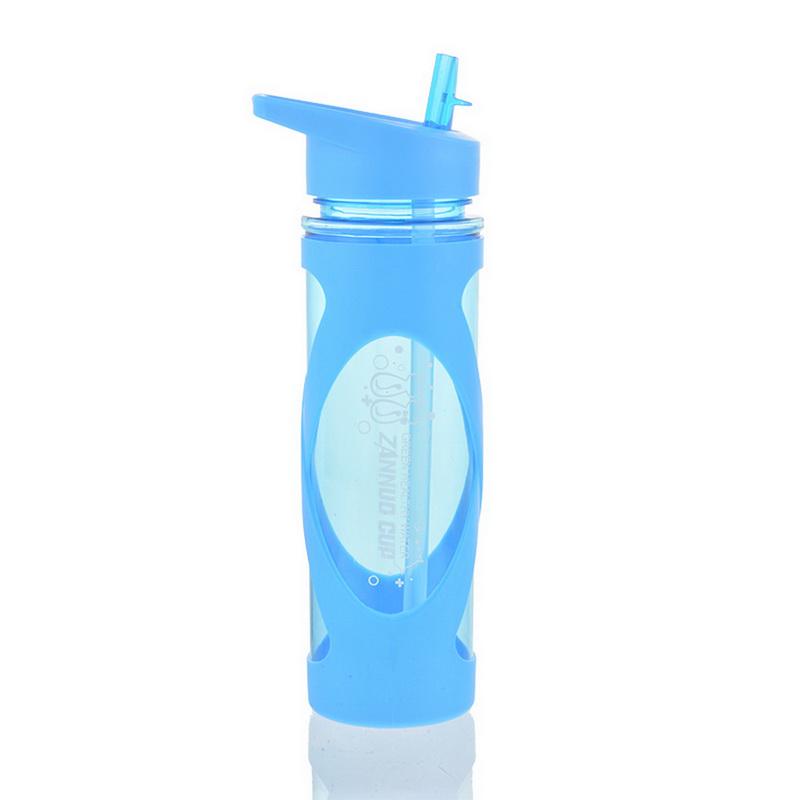 Buy Plastic Leak Proof Sports Water Bottle Cup With Straw 580ml 1pcs