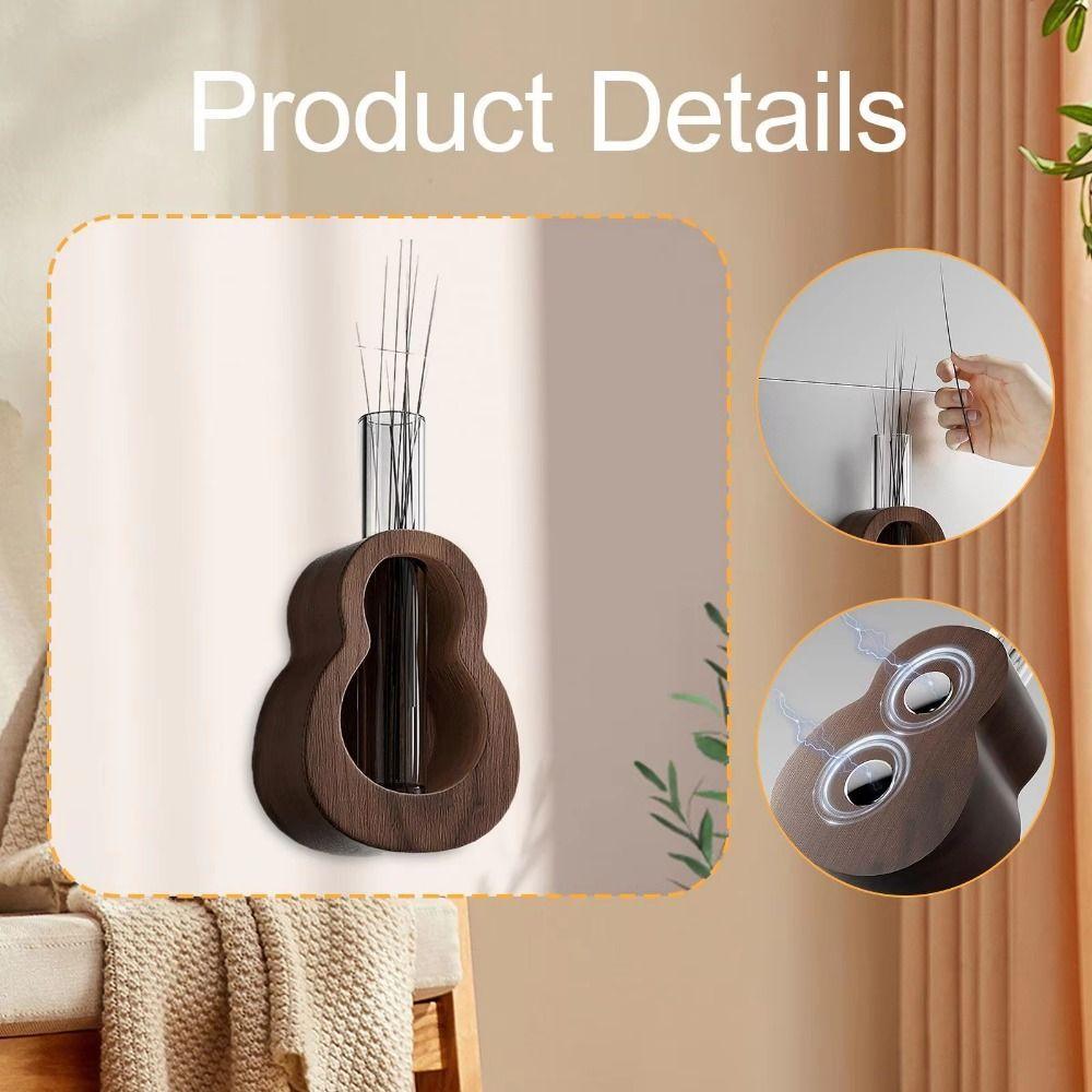 Wooden Base Cat Hair Jar Compact Size Clear Tube Beard Storage Box Minimalist Decorative Beard Collection Bottle Farmhouse Decor
