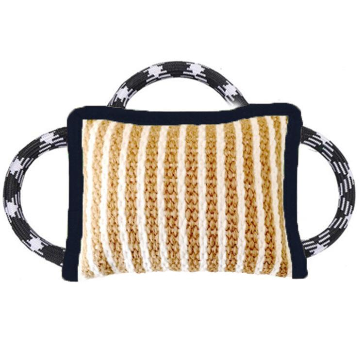 Durable Hemp Bite Pillow with Handle for German Shepherd Malinois Adult Dog Bite Training