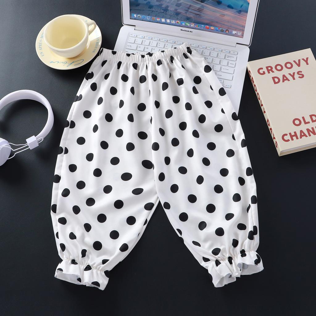 Summer Girls' Lace Pants Versatile Bell Bottoms Baby's Thin Outer Wear Anti-mosquito Pants Bloomers